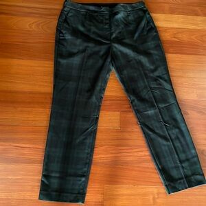 Zara Basic plaid straight leg pant.